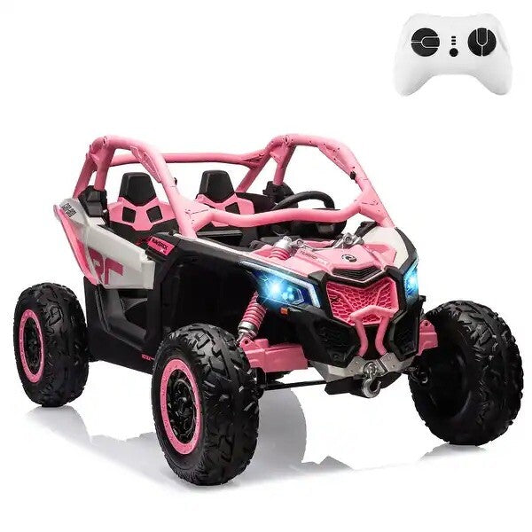 48V XL Pink Remote Control 4WD Ride-On Can-Am Maverick UTV Toy