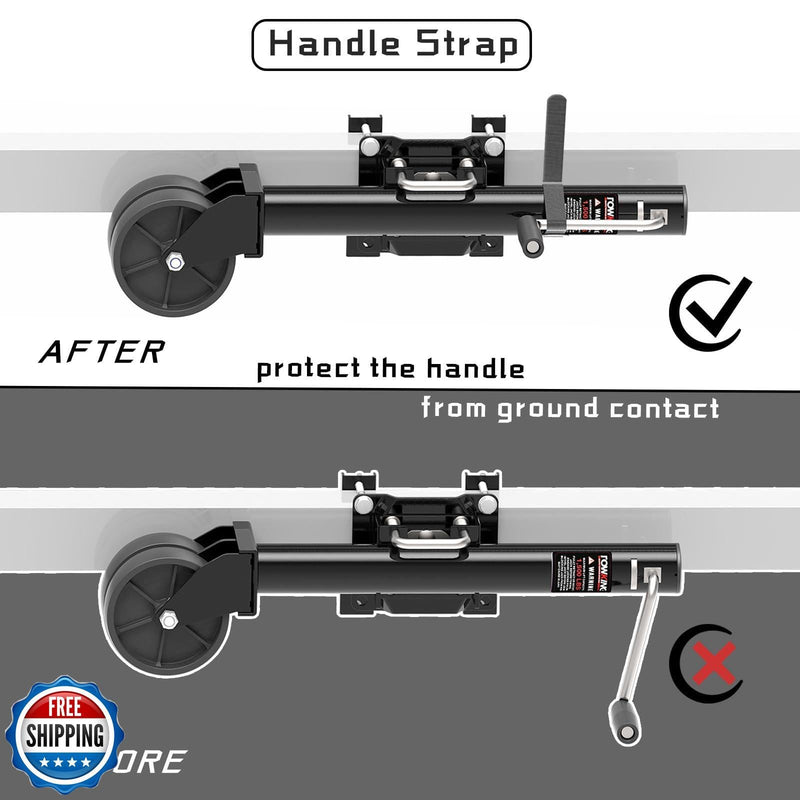 6-Inch Dual Wheel Trailer Jack with 13-Inch Vertical Lift, 1500 lbs Capacity