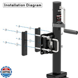 6-Inch Dual Wheel Trailer Jack with 13-Inch Vertical Lift, 1500 lbs Capacity