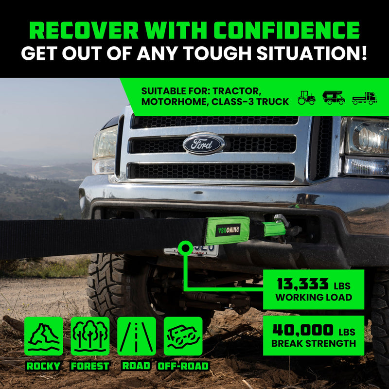 4" x 30' Ultimate Recovery Tow Strap