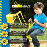Kids 3+ Ride-On Excavator Sand Digger with 360-Degree Rotating Base, Yellow