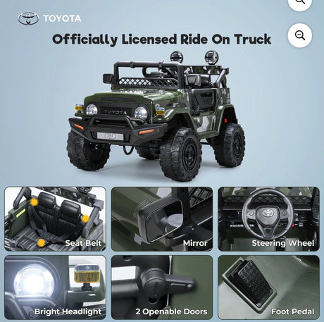 Kids Electric Ride-On FJ Cruiser Truck 12V with 7Ah Battery and Remote Control