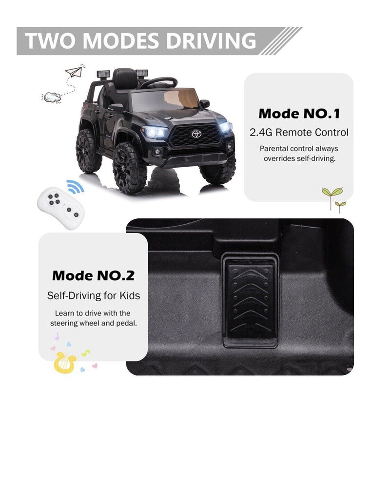 Toyota Tacoma Series 12V Kids Battery Powered Ride-On Toy Car - Officially Licensed and Ready for Adventure!