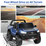 2-Seater Toyota Hilux Ride On Truck with Remote Control - 4WD, 2*12V Battery Powered