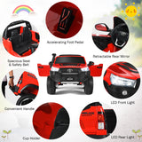 2-Seater Toyota Hilux Ride On Truck with Remote Control - 4WD, 2*12V Battery Powered