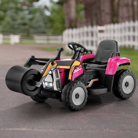 12V Electric Tractor with Remote Control, Music, and LED Lights for Kids