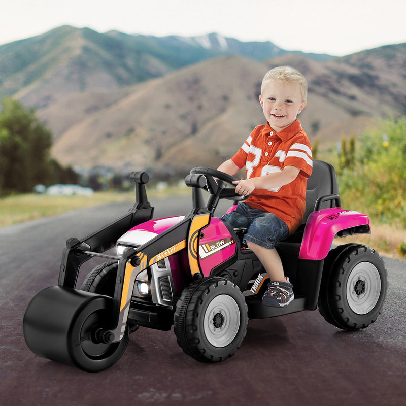 12V Electric Tractor with Remote Control, Music, and LED Lights for Kids