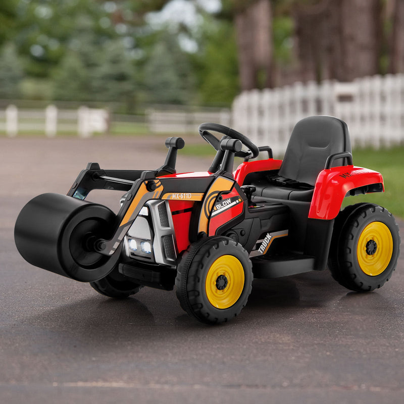 12V Electric Tractor with Remote Control, Music, and LED Lights for Kids
