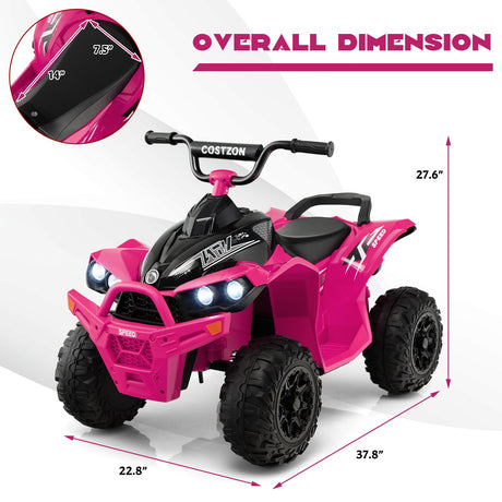 ATV-Inspired 12V Battery Powered Ride-on Toy Car for Kids in Eye-Catching Colors
