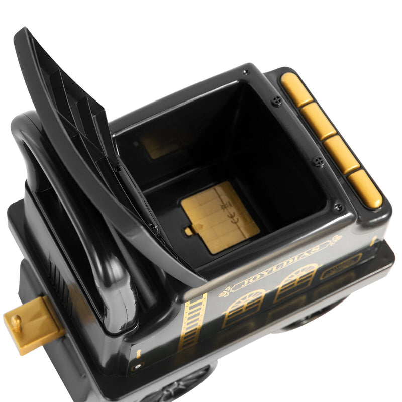 Ride-On Train Carriage with Songs, Stories, Storage, and Handle - Black/Blue