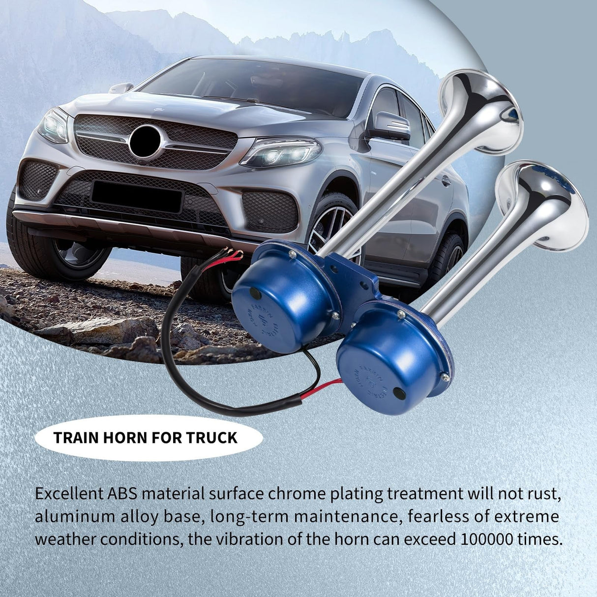 24V Electric Dual Train and Truck Horns Waterproof Loud Car Horns