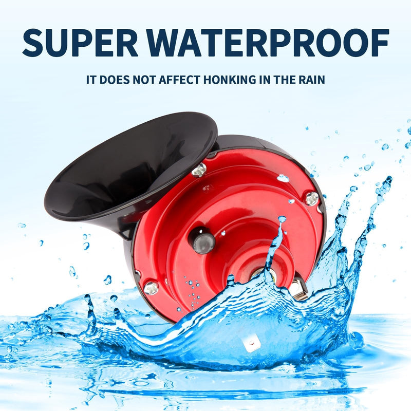 12V Waterproof Electric Snail Air Horn for Trucks 300dB Loud Train Sound