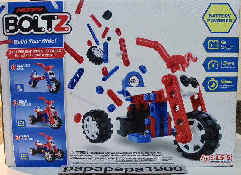 Transform Your Child's Playtime with the Huffy Boltz 6V Battery Ride-On Toy - Build 3 Unique Rides!