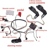 12V Ride-On Car Modification Kit with Wiring and Motors for Kids