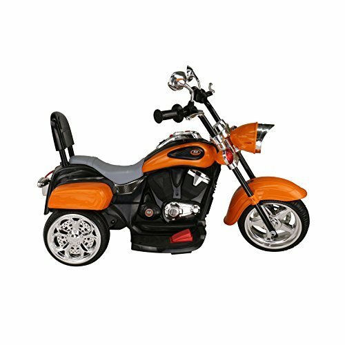 Electric Ride-On Trike Motorcycle for Kids 3-4 Years Old - Orange