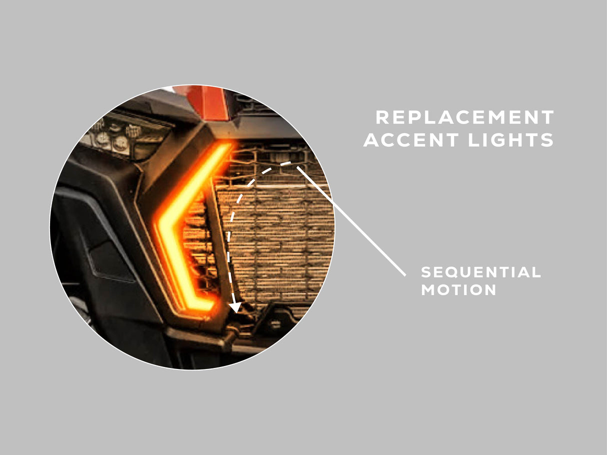 2021 - 2025 Polaris RZR Trail - COMBO: Replacement Headlights + Fangs