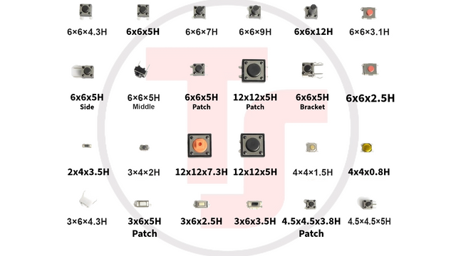 QTEATAK Micro Momentary Tactile Push Button Switch QTEATAK