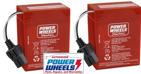 6-Volt Red Power Wheels with Two AA Batteries and OEM Warranty