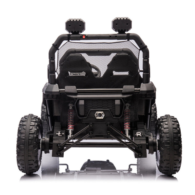 Two-Seater Kids Ride-On with Parental Remote Control, Rear Searchlight, and Bluetooth MP3 for Ages 3+