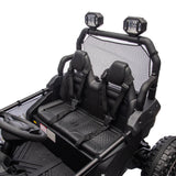 Two-Seater Kids Ride-On with Parental Remote Control, Rear Searchlight, and Bluetooth MP3 for Ages 3+