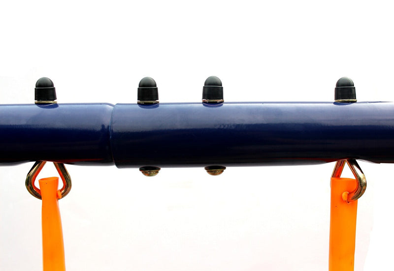 2-Station Outdoor Swing Set with Dual Swings for Children