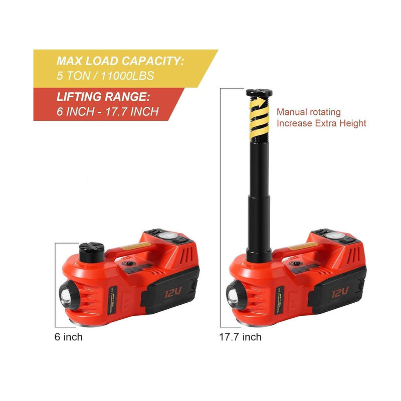 5 Ton Electric Hydraulic Floor Car Jack Kit with Air Pump