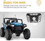 Uenjoy 12V Electric Off-Road UTV Ride-On Car for Two, Realistic Truck Design