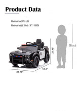 Ultimate Dodge Challenger SRT Hellcat Police Car 12V Kids Ride-On Toy with Remote Control