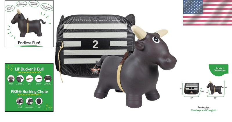 Rodeo Adventure Little Rider Bull and PBR Bucking Chute Kids Toy Set