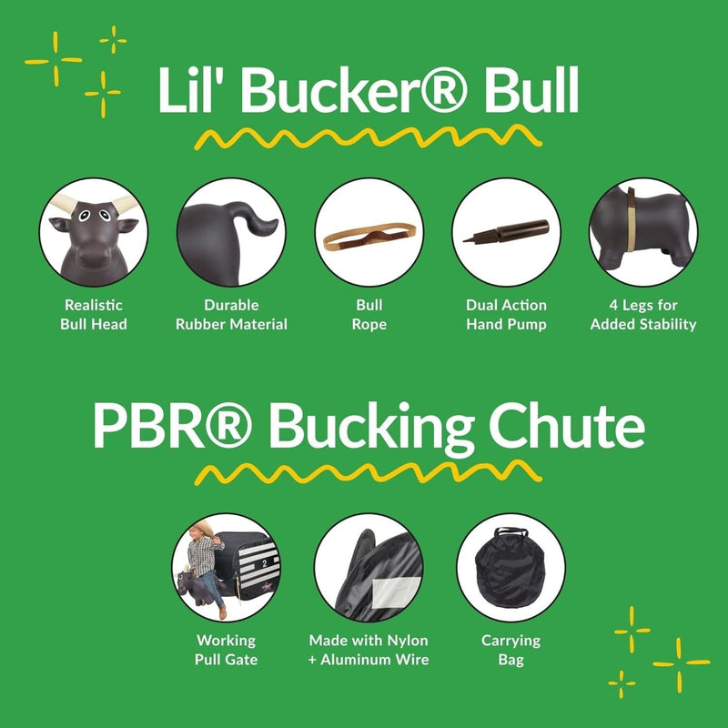 Rodeo Adventure Little Rider Bull and PBR Bucking Chute Kids Toy Set