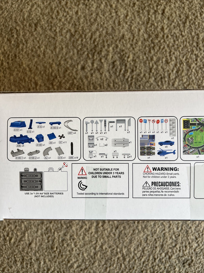 Kids Garage Toy Set with Race Car Ramp Track and Vehicle for Toddlers Age 3+