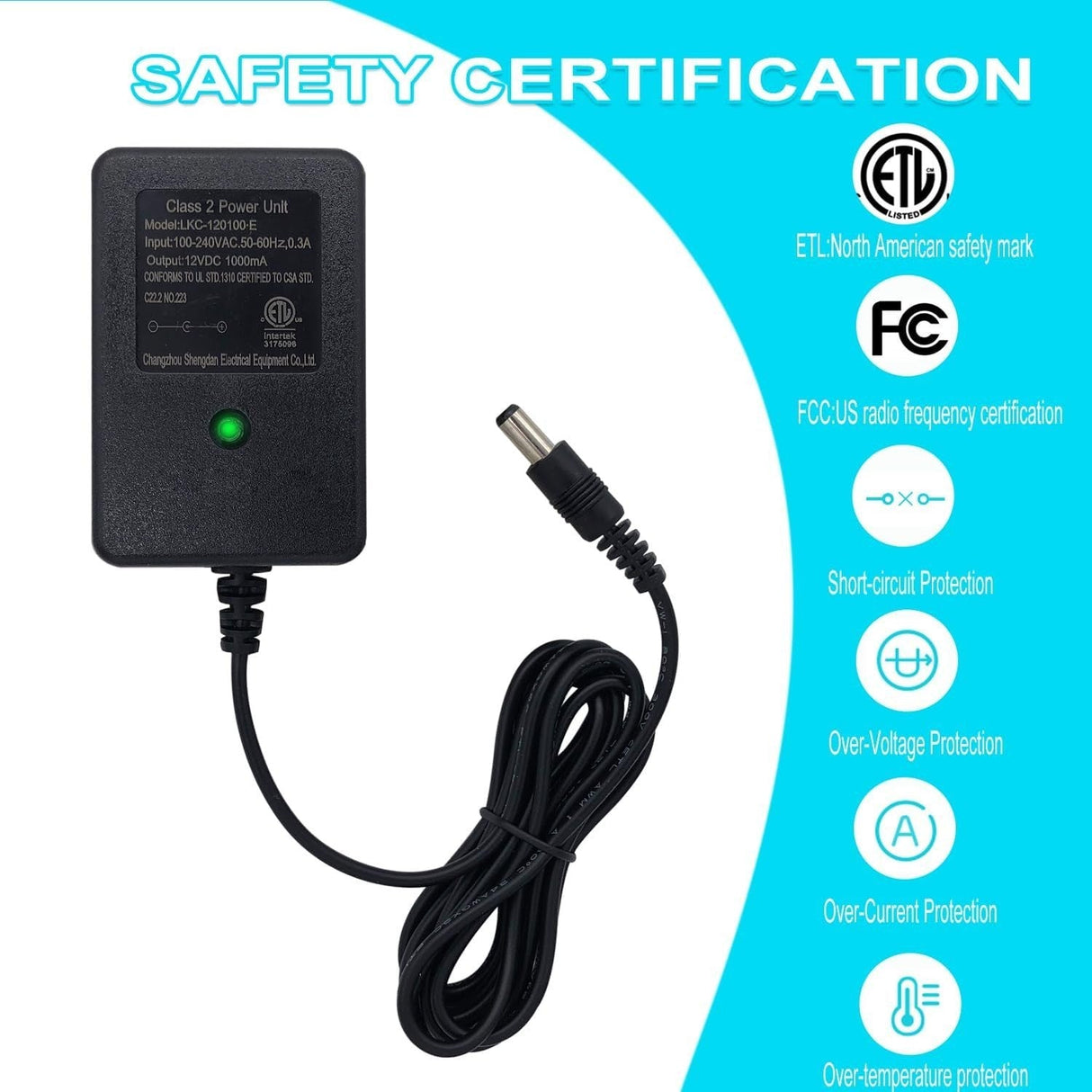 Universal 12V Electric Ride-On Charger – Safe, Reliable Power for Kids