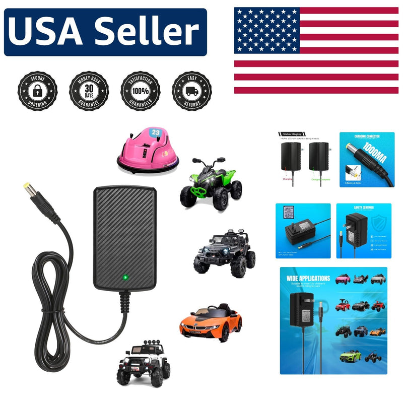 12V Universal Charger for Kids’ Electric Cars with Overcharge Protection