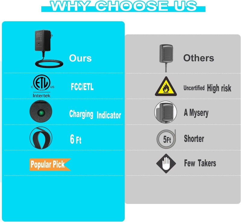 Universal 12V Charger with Safety Features for Ride-On Toys and Bumper Cars