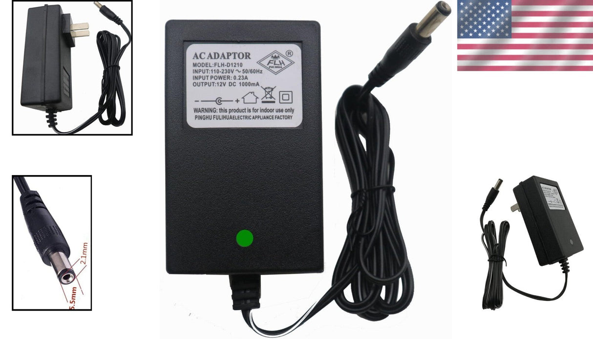 Universal 12V Ride-On Car Adapter with Fast Charging and Overload Protection