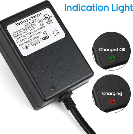 Universal 6ft 12V Battery Charger Cable Certified Safe