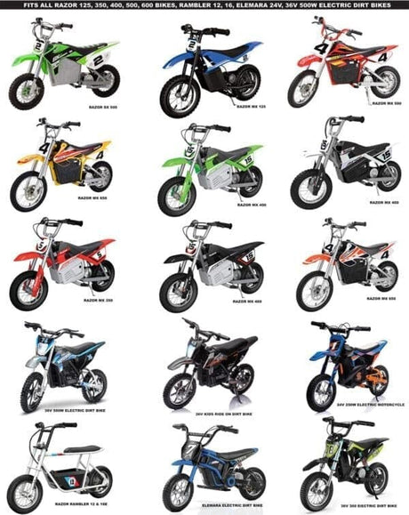 Adjustable Training Wheels Universal Fit for Razor MX125 to MX650 Models
