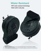 Universal 12V Compact Car Horn Kit with Loud Double Pitch and Deep Bass Sound