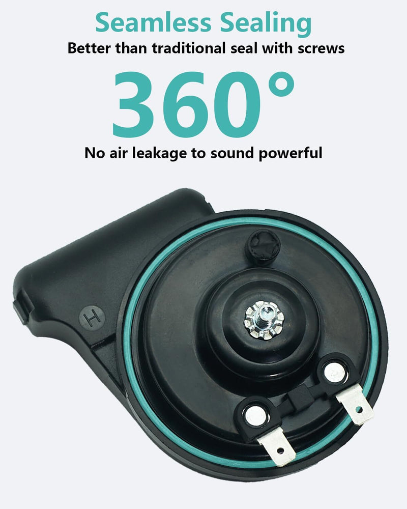 Universal 12V Compact Car Horn Kit with Loud Double Pitch and Deep Bass Sound