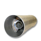Universal Mel's Round Body Aluminized Twister Resonator 3"-5" Inlet/Outlet