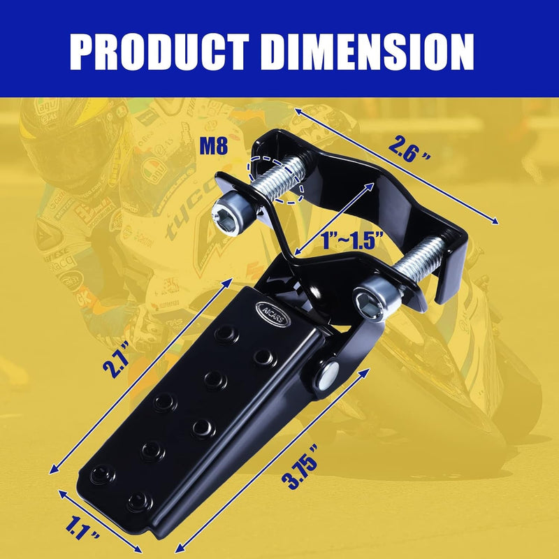 Universal Folding Motorcycle Foot Pegs Pedals Compatible with Mini Bikes and ATVs