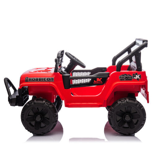 12V Kids Electric Ride-On Car with Power Wheels and LED Lights