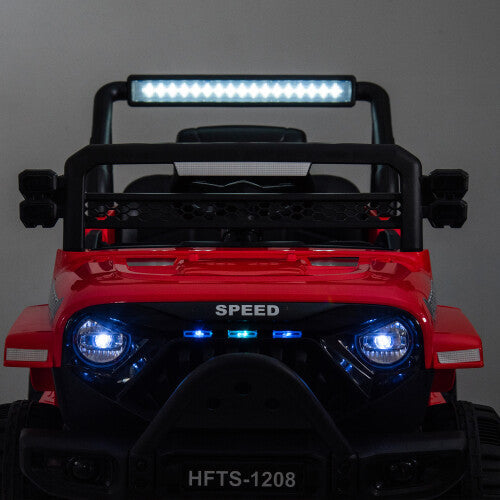 12V Kids Electric Ride-On Car with Power Wheels and LED Lights