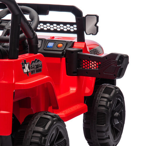 12V Kids Electric Ride-On Car with Power Wheels and LED Lights