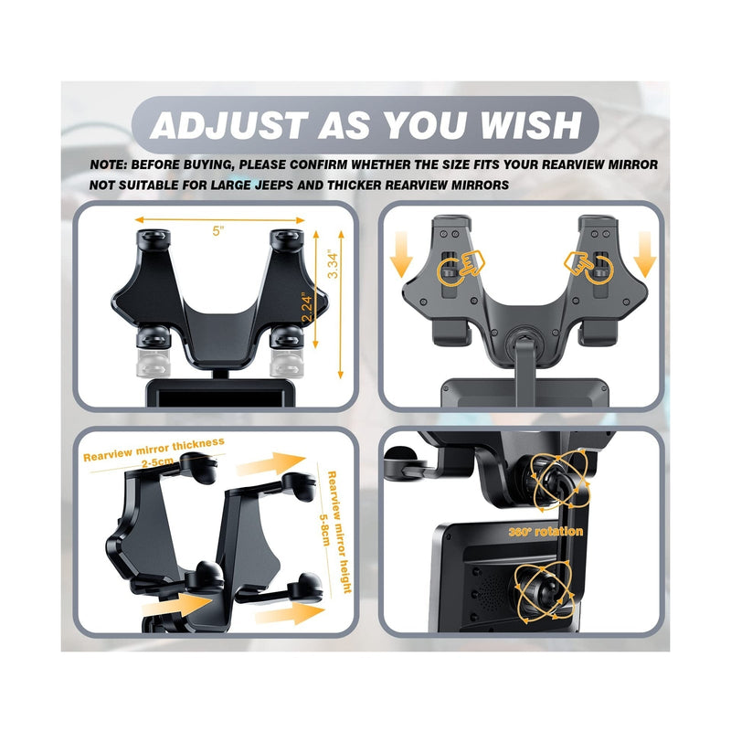 Upgraded AHD 1080P Baby Car Camera with 4.3'' Display for Rear-Facing Seats