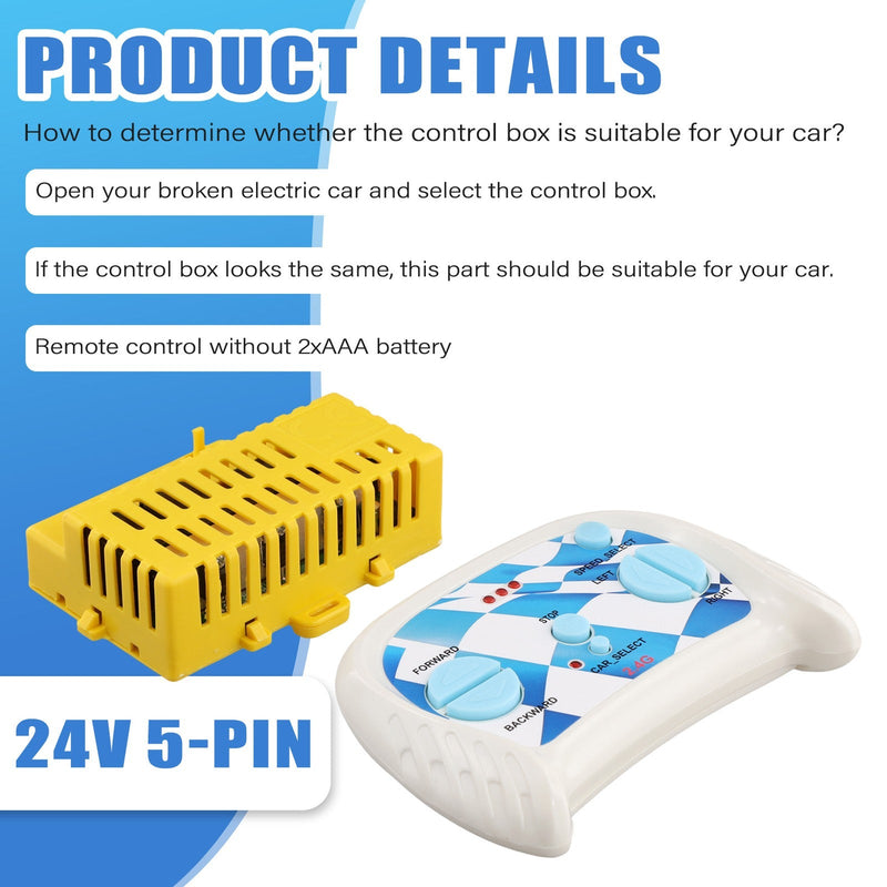 Children's Electric Car with 24V 2.4G Remote Control and Receiver Box