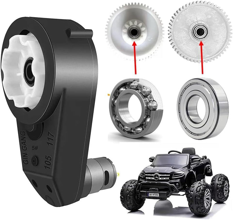 24V RS555 High Torque Motor with 30000RPM Gearbox for Power Wheels Upgrade