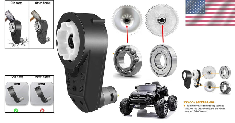 12V Ride-On Toy for Kids with 550 Motor, Gearbox, and 40000 RPM Power Boost