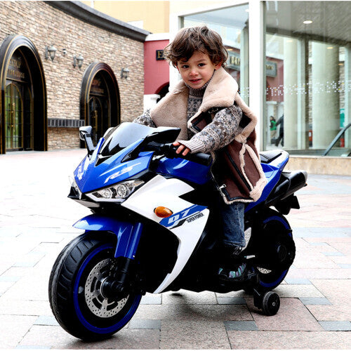 2024 Kids 12V Electric Ride-On Dirt Bike with Training Wheels for Children