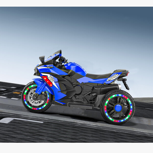 12V Electric Kids Ride-On Dirt Bike with 3 Wheels and Built-In Music